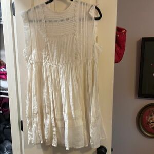 Free People Boho light cream Textured Dress